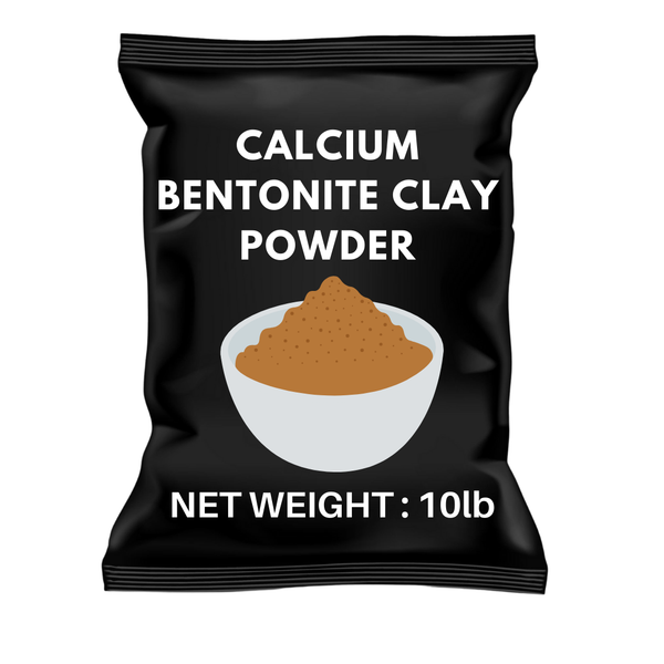 Calcium Bentonite Clay Powder 10lb by Essencea Pure Bulk Ingredients | Deep Pore Detox Face & Hair Mask | 100% Natural