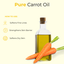Carrot Oil Cold Pressed 100% Pure & Natural Unrefined Oil | Great for Skin Nails & Hair | Non-Greasy Face & Body