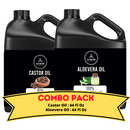 Castor Oil & Aloevera Oil- Bundle of 64 Ounces Each | Hydrating and Nourishing for Skincare and Haircare | Soothes