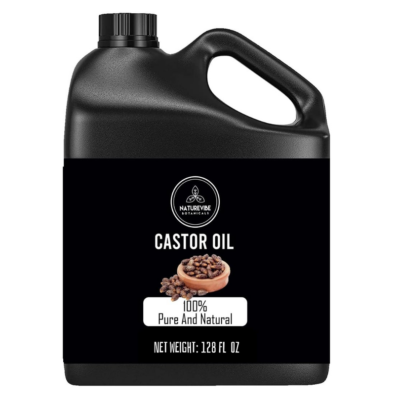 Castor Oil Cold Pressed 100% Pure and Natural | Hydrated Skin Thickens Eyelashes Eyebrows Hair Growth Hair Care - 128