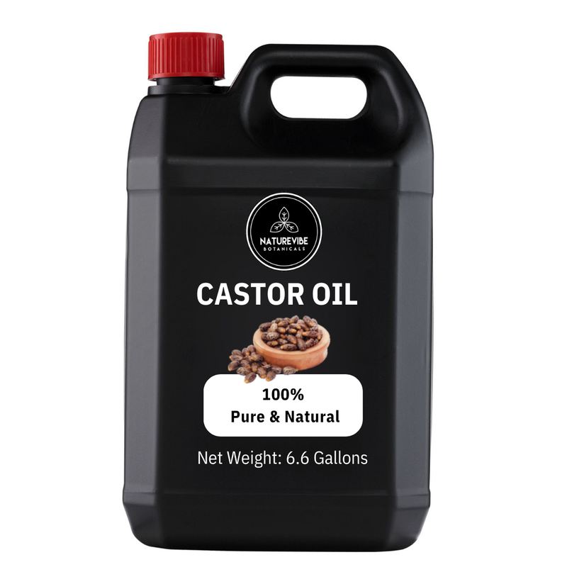 Pure Cold-Pressed Castor Oil - 6.6 Gallon Bulk Pack | Premium Quality for Beauty, Wellness & Industrial Applications