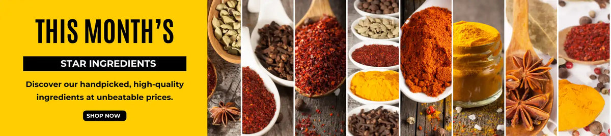 Various colorful spices and seasonings.