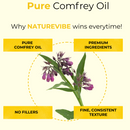 Comfrey Oil | 100% Pure and Natural Cold Pressed Body Oil | Great for Skin Care and Hair Care - 128 FL OZ - Health &