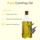 Comfrey Oil | 100% Pure and Natural Cold Pressed Body Oil | Great for Skin Care and Hair Care - 128 FL OZ - Health &