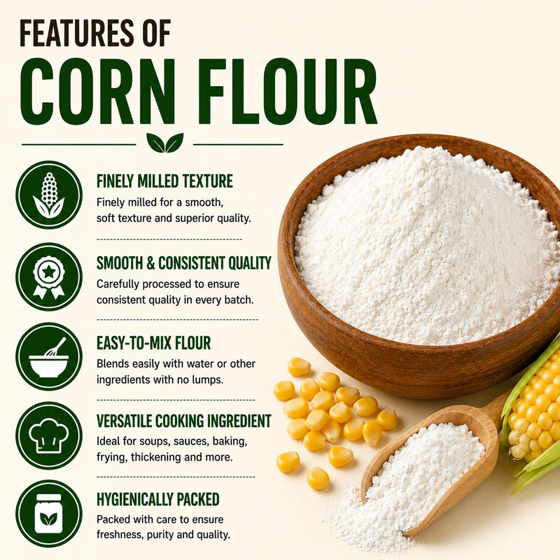 Corn Flour 55lb | Food Grade Fine Corn Flour | Ideal for Baking, Cooki