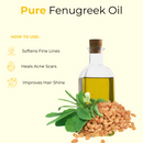 Fenugreek Oil Cold Pressed 100% Pure & Natural | Hair Growth Oil | Moisturizing Oil for Face Hair Skin and Nails