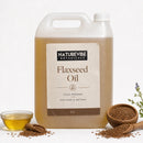 Flaxseed Oil 5 Liter Bulk Pack | Pure Cold Pressed Body Oil for Skin & Hair Care