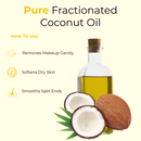 Fractionated Coconut Oil Non GMO Vegan Keto Friendly | 100% Pure and Natural Coconut Oil | Smoothes Hair