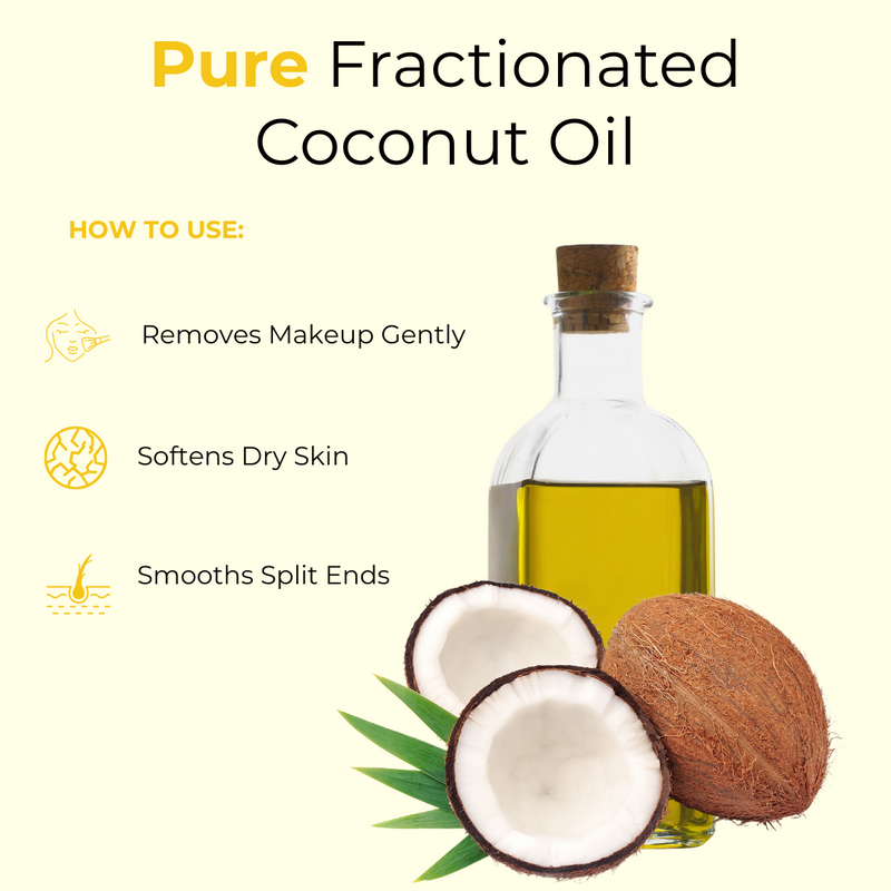 Fractionated Coconut Oil Non GMO Vegan Keto Friendly | 100% Pure and Natural Coconut Oil | Smoothes Hair