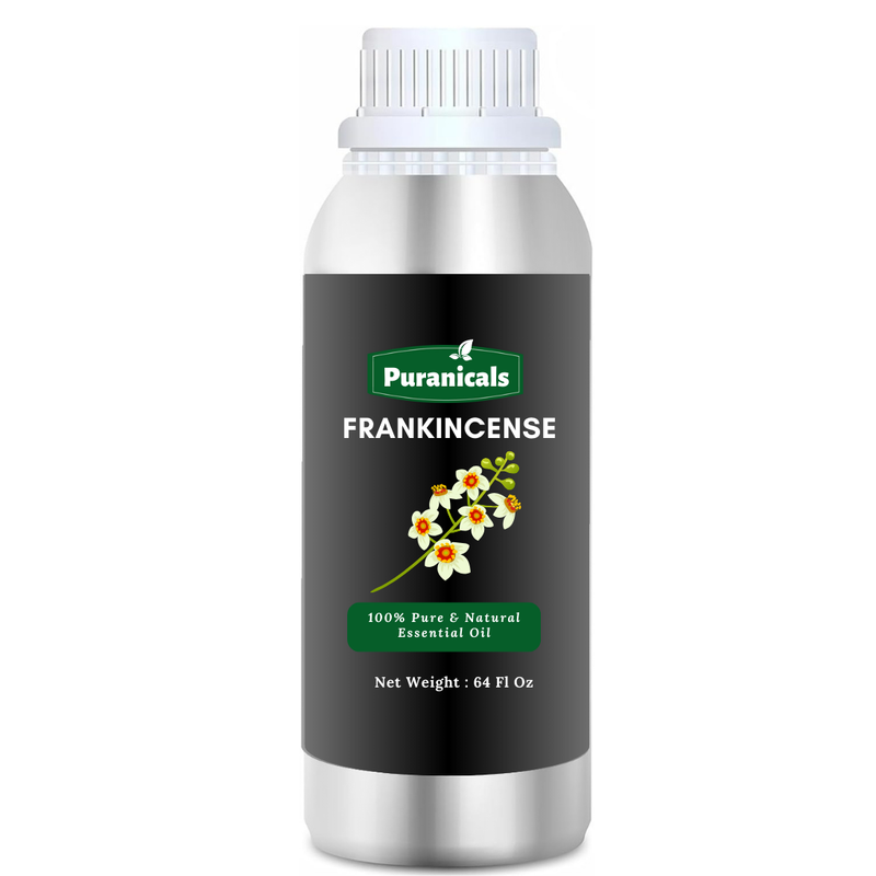 Frankincense Essential Oil 64 Ounces by Puranicals | 100% Pure & Natural | Promotes Healthy & Radiant Skin | Excellent for Mind & Body