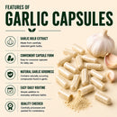 Puranicals Garlic Premium 960 Capsules Non GMO and Gluten Free | Herbal Supplement | 900 mg Per Serving | Made with 100% Pure Garlic Bulb Powder