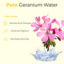 Geranium Water 100% Pure & Natural Geranium Hydrosol Floral Water | Spray Toner For Face | Hydrating Face Mist - 128 FL