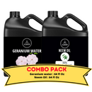 Geranium Water & Neem Oil - Bundle of 64 Ounces Each | Hydrating and Nourishing for Skincare and Haircare | Soothes