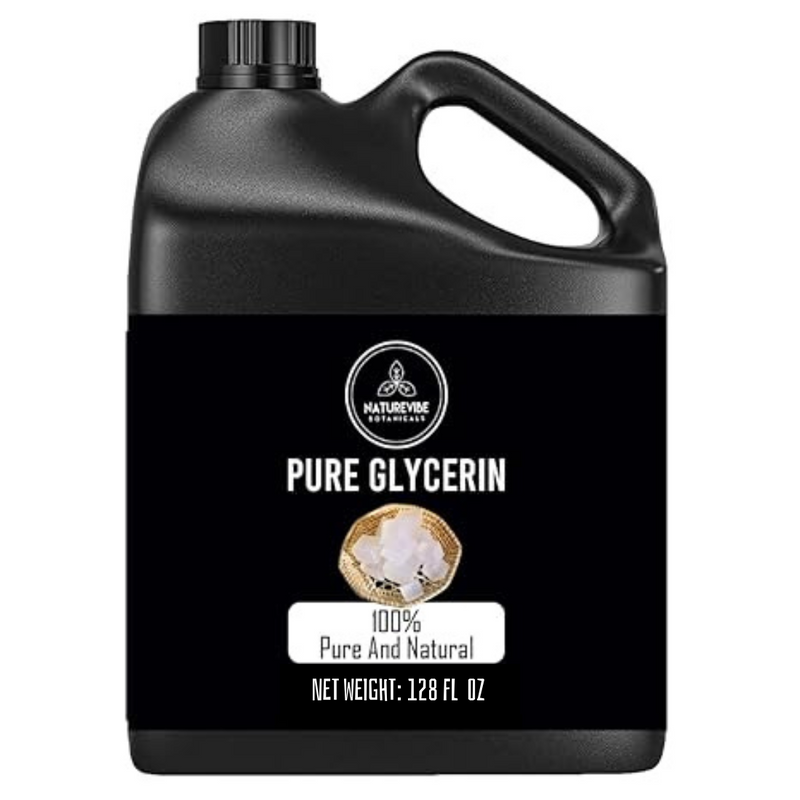 Glycerin Liquid Oil | 100% Pure and Natural Cold Pressed Body Oil | Great for Skin Care and Hair Care - 128 FL OZ