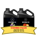 Grapeseed Oil & Batana Oil - Bundle of 64 Ounces Each | Hydrating and Nourishing for Skincare and Haircare | Soothes