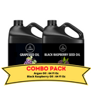 Grapeseed Oil & Black Raspberry Oil - Bundle of 64 Ounces Each | Hydrating and Nourishing for Skincare and Haircare