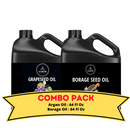 Grapeseed Oil & Borage Oil - Bundle of 64 Ounces Each | Hydrating and Nourishing for Skincare and Haircare | Soothes