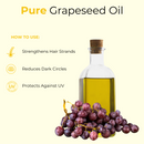 Grapeseed Oil Cold Pressed 100% Pure & Natural | Hydrating Oil for Hair Nail & Skin | Non-Greasy Face and Body