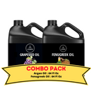 Grapeseed Oil & Fenugreek Oil - Bundle of 64 Ounces Each | Hydrating and Nourishing for Skincare and Haircare | Soothes