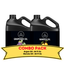 Grapeseed Oil & Marula Oil - Bundle of 64 Ounces Each | Hydrating and Nourishing for Skincare and Haircare | Soothes