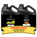 Kiwi Oil & Argan Oil - 64 Ounce Bundle | Revitalizing Luxurious and Replenishing for Skincare and Haircare | Infuses