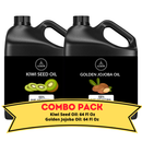 Kiwi Oil & Golden Jojoba Oil - 64 Ounce Bundle | Rejuvenating Hydrating and Calming for Skincare and Haircare
