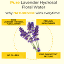 Lavender Hydrosol Floral Water by Naturevibe Botanicals | 100% Pure & Natural Lavender Hydrosol | Facial Toner Great