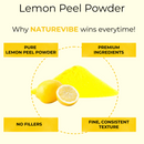 Lemon Peel Powder (25 kg) | Food Grade | 100% Pure and Natural | Antioxidant - Health & Beauty