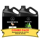 Macadamia Nut Oil & Amla Oil - Bundle of 64 Ounces Each | Hydrating and Nourishing for Skincare and Haircare | Soothes
