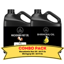 Macadamia Nut Oil & Bhringraj Oil - Bundle of 64 Ounces Each | Hydrating and Nourishing for Skincare and Haircare