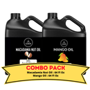 Macadamia Nut Oil & Mango Oil - Bundle of 64 Ounces Each | Hydrating and Nourishing for Skincare and Haircare | Soothes