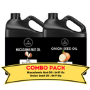 Macadamia Nut Oil & Onion Oil - Bundle of 64 Ounces Each | Hydrating and Nourishing for Skincare and Haircare | Soothes
