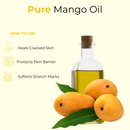 Mango Oil Cold Pressed 100% Pure & Natural Oil | Hydrating Oil for Hair Nail & Skin | Non-Greasy Face Moisturiser - 128
