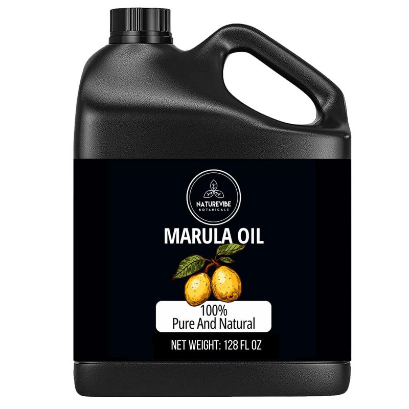 Marula Oil | 100% Pure and Natural Cold Pressed Body Oil | Great for Skin Care and Hair Care - 128 FL OZ - Health &
