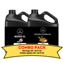 Moringa Oil & Golden Jojoba Oil - Bundle of 64 Ounces Each | Hydrating and Nourishing for Skincare and Haircare