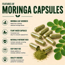Puranicals Moringa Premium 960 Capsules Non GMO and Gluten Free | Herbal Supplement | 600 mg Per Serving | Made with Herb Moringa Leaf Powder
