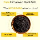 Naturevibe Botanicals 100% Natural Himalayan Black Salt | 20lbs | Healthy Mineral for Gourmet Cooking & Wellness - Food
