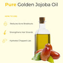 Golden Jojoba Oil 100% Pure & Natural by Naturevibe Botanicals | Cold Pressed | Great for Skincare and Haircare | Used