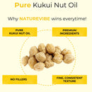 Kukui Nut Oil | 100% Pure and Natural Cold Pressed Body Oil | Great for Skin Care and Hair Care - 128 FL OZ - Health &