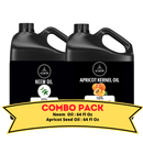 Neem Oil & Apricot Oil - Bundle of 64 Ounces Each | Hydrating and Nourishing for Skincare and Haircare | Soothes