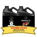 Neem Oil & Maracuja Oil - Bundle of 64 Ounces Each | Hydrating and Nourishing for Skincare and Haircare | Soothes