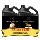 Onion Oil & Golden Jojoba Oil - Bundle of 64 Ounces Each | Hydrating and Nourishing for Skincare and Haircare | Soothes