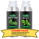 Oregano Essential Oil & Basil Essential Oil Bundle- 64 Ounces Each | Oregano offers purifying and revitalizing benefits