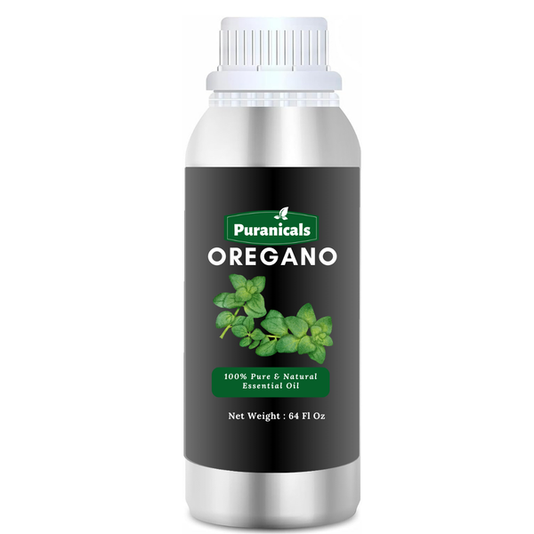 Oregano Essential Oil 64 Ounces by Puranicals | 100% Pure & Natural | Hydrating Oil | Revitalize Naturally | Excellent for Skincare and Aromatherapy