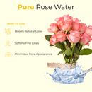 Premium Rose Water | 100% Pure and Natural | Liquid Toner | Hydrating Mist for Face and Hair | Soothes and Calms All