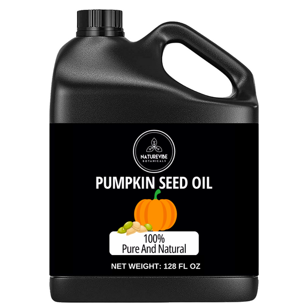 Pumpkin Seed Oil | 100% Pure and Natural Cold Pressed Body Oil | Great for Skin Care and Hair Care - 128 FL OZ - Health