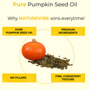 Pumpkin Seed Oil | 100% Pure and Natural Cold Pressed Body Oil | Great for Skin Care and Hair Care - 128 FL OZ - Health