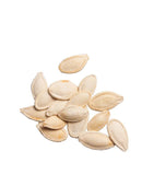 Raw pumpkin seeds isolated on white background