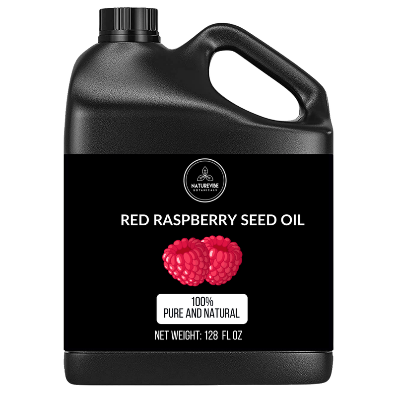 Red Raspberry Seed Oil 100% Pure & Natural by Naturevibe Botanicals | Cold Pressed | Great for Skincare and Haircare | Non-Greasy Formula | Provides a radiant glow.