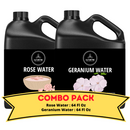 Rose Water & Geranium Water - Bundle of 64 Ounces Each Liquid Toner | Hydrating Mist for Face and Hair | Soothes
